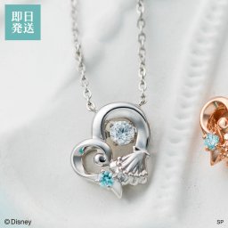 【送料無料】【即日発送】 リトル・マーメイド ダンシングストーンネックレス シルバー925 キュービックジルコニア シルバー ディズニー disney 揺れる石 ハート プリンセス 貝殻 シェル ブランド おしゃれ かわいい アクセサリー 10代 20代 30代 40代 50代 レディース 女性 誕生日 記念日 プレゼント ギフト ホワイトデー 母の日 white clover ホワイトクローバー