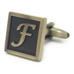 ※バラ売り※アンティーク風 ブロンズ カラー アルファベット F カフス カフスボタン カフリンクス cufflinks cuffs メンズ 男性 結婚式 アルファベット スーツアクセサリー専門店 父の日 ギフトにも ブライダル 披露宴 二次会 お呼ばれ パーティー おしゃれ カフスマニア