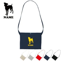「ミニチュア・ピンシャー」犬種別ドッグシルエット 名入れサコッシュ/肩掛け ショルダー キャンバス地 名入れギフト 行楽 旅行 ドライブ お出かけ 母の日 母の日ギフト 母の日のプレゼント 斜め掛け 斜めがけ ワンショルダーバッグ【rcsc】