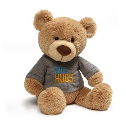 ガンド GUND Tシャツべア -FREE HUGS- グレー 4059972 T-Shirt Bear メッセージ お絵描き ぬいぐるみ テディベア グッズ くま 熊 人形 キッズ ベビー 玩具 ギフト プレゼント 新品