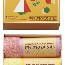クレパスタオル タオルハンカチ2P ピンク 商品250×250mm×2