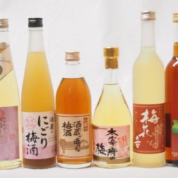 シリーズ梅酒6本セット(くちまろ梅酒(鹿児) 酒蔵のにごり梅酒(愛知) 大宰府の梅酒(福岡) 樽熟梅酒天空の月(大分) 梅花音梅酒(岩手) 八鹿の酒蔵で造った梅酒(大分)) 500ml×6本
