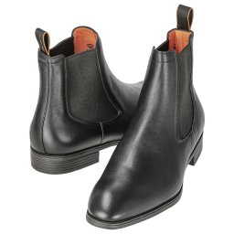 サントーニ SANTONI 靴 シューズ ブーツ ショートブーツ MGSI13414-SMAIC/LBN01 ブラックレザー メンズチェルシーブーツ メンズ ブラック 本革 レザー