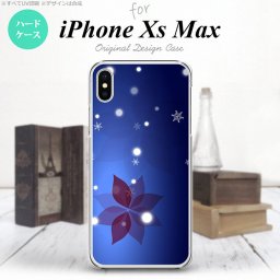 iPhoneXsMax iPhone XS Max スマホケース ハードケース 雪 B 紺 メンズ レディース nk-ixm-638