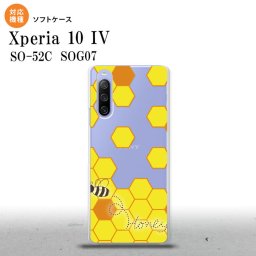 SO-52C SOG07 Xperia 10IV スマホケース 背面ケースソフトケース ハニー クリア 黄 2022年 7月発売 nk-xp104-tp1685