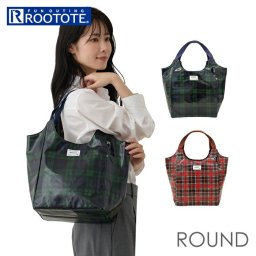 ルートート トートバッグ ラミネート 1295 通販 ROOTOTE トートバック トート バッグ 大きめ A4 通勤 通学 ROUND ラウンド レディース ラミネートーN 撥水 軽量 軽い おしゃれ シンプル チェック オシャレ 大人 かわいい