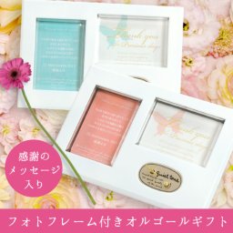 サンクスオルゴール「バタフライ」（フォトフレーム）／両親へのプレゼント