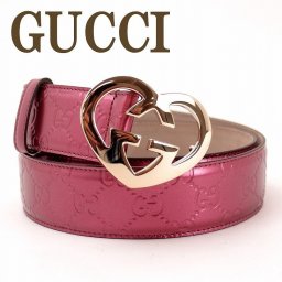 グッチ ベルト レディース GUCCI グッチシマ ハート GG バックル 245856-AP23G-6414 ブランド 人気