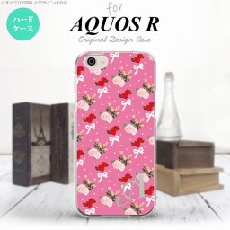 【SH03J】【スマホケース/スマホカバー】【アクオス R】SH03J スマホケース AQUOS R ケース アクオス R イニシャル 花柄・バラ（I） ピンク nk-sh03j-262ini【メール便送料無料】