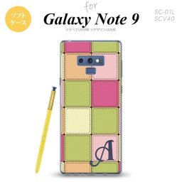 Galaxy Note 9 ギャラクシー ノート9 SC-01L SCV40 スマホケース カバー ソフトケース パッチワーク風 ミックスF イニシャル 対応 nk-note9-tp1676i[スマホ,スマホケース,スマホカバー,ケース,カバー,ジャケット]