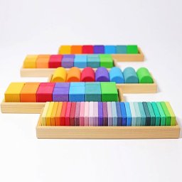 グリムス色と形つみき (5種)  | 誕生日プレゼント   知育玩具 木製 木のおもちゃ 積木 カラフル 3歳 4歳 5歳 おもちゃ インテリア   男の子 女の子 おしゃれ つみき 知育積木 出産祝い Grimm'ｓ グリムス 