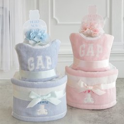【出産祝い　おむつケーキ】GAPタオルおむつケーキ
