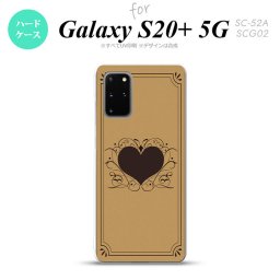 SC-52A SCG02 Galaxy S20+ 5G スマホケース ハードケース ハート 飾り ベージュ メンズ レディース nk-s20p-613