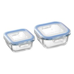 【ギフト対応無料】レッシュ 耐熱ガラス容器2点セット (ME-7395) ※送料無料(北海道・沖縄は除く)