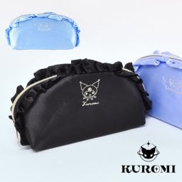 サテンポーチ サテン素材 クロミ KUROMI シナモンロール ペンケース ポーチ 筆箱 サンリオキャラクター ふでばこ 小物入れ おしゃれ 大容量 ブランド 人気 化粧ポーチ かわいい 女子 小学生  女の子 ツヤ  コスメポーチ コスメ