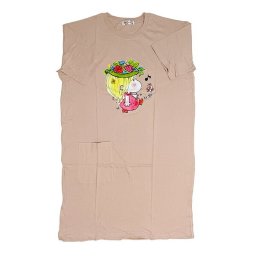 水森亜土 スーパーBIGTシャツ(L) ワンピース ピンクベージュ アパレル