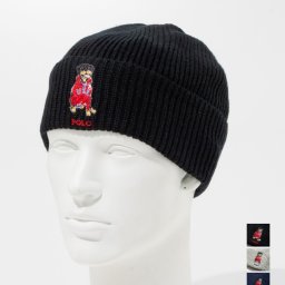 ポロ ラルフ ローレン POLO RALPH LAUREN usa dog beanie USA ドック ビーニー PC1465 ニット帽 ポロベア メンズ 帽子