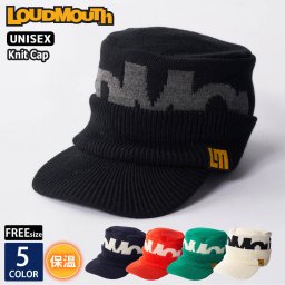 ラウドマウス ゴルフウェア ニット帽 メンズ  ツバ付き 帽子 ブランド ロゴ 秋冬 ビーニー ニットキャップ 刺繍  ゆったり 防寒 保温 あったか 無地 おしゃれ ゴルフキャップ スノボ スキー レディース ユニセックス Loudmouth