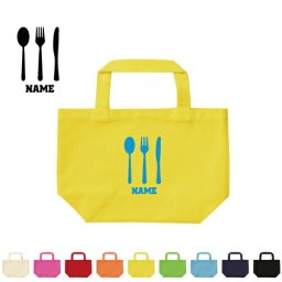 カトラリー お名前入りトートバッグSサイズ/エチケットバッグ エコバッグ ランチバッグ 【ents】 食器、cutlery、ナイフ、フォーク、スプーン