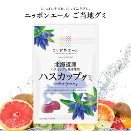 【メール便配送】ご当地グミ ニッポンエール 北海道産 ハスカップグミ ご当地 お菓子 グルメ お土産 名産 果実グミ 全国農協食品
