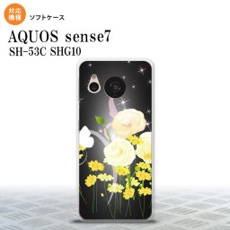 sense7 sense7 スマホケース 背面ケースソフトケース 花柄 ミックス D 黒 2022年 11月発売 nk-sens7-tp286