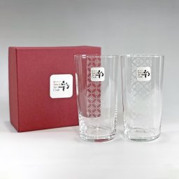 グラス タンブラー 千田硝子食器オリジナル 千彩 和柄 2個セット 組み合わせ自由 ペアガラス ギフト 和風デザイン 父の日 母の日 誕生日 結婚式 縁起物