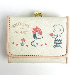 PEANUTS スヌーピー ミニウォレット ハート 財布 ミニ財布 三つ折り財布 グッズ (MCOR)