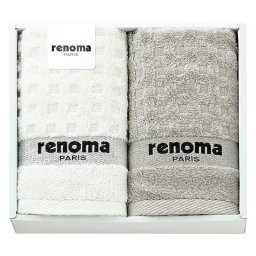 renoma フェイスタオル2P  ／タオル 日用品・ヘルスケア 結婚祝い プレゼント ギフト 結婚内祝い 出産祝い 出産内祝い 送料無料 2026 送料無料 ギフト プレゼント プチギフト 内祝い 快気祝い 出産祝い 結婚祝い 引出物 新築祝い お返し