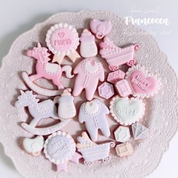 【名入れ】ベビーアイシングクッキーセット　誕生日　記念日　内祝い　ギフト　プレゼント　推し活　プチギフト　彼氏　彼女　父　母　かわいい　おしゃれ　人気　数字　アルファベット　文字入れ　メッセージ　セミオーダー　オリジナル　バースデー　ジェンダーリビール　妊娠　出産　結婚　婚約　性別　男の子　女の子