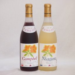 おたるスペシャル2本セット(北海道完熟ナイアガラ白ワイン甘口 北海道プレミアムキャンベル赤甘口) 720ml×2本
