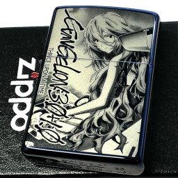 ZIPPO ライター エヴァンゲリオン 限定 綾波レイ ロングヘア シン・エヴァンゲリオン劇場版 ジッポ シリアルNo入り ブルーチタン  かっこいい レーザー彫刻 アニメ キャラクター 可愛い 青 メンズ レディース ギフト プレゼント 動画あり