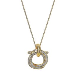 フェラガモ Ferragamo ネックレス ペンダント アクセサリー ガンチーニ 760609-758563 ST/OR レディース ゴールド系