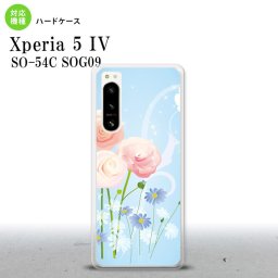 Xperia 5 IV Xperia5 IV スマホケース 背面ケース ハードケース 花柄 ミックス C 青 2022年 10月発売 nk-xp54-281