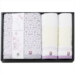 はながすみ バス・ウォッシュタオルセット HGM-300PU（パープル） 内祝 内祝い お祝 御祝 記念品 出産内祝い プレゼント 快気祝い 粗供養 引出物