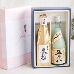 贅沢な日本酒感謝ボックス2本セット(金鯱初夢桜 厳封大吟醸(愛知) 五郎八にごり(新潟)) 720ml×2本