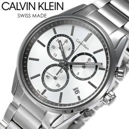 Calvin Klein カルバンクライン 腕時計 メンズ 43mm クロノグラフ ホワイト スイス製 CKシティ デイトカレンダー カルバン・クライン ウォッチ K4M27146