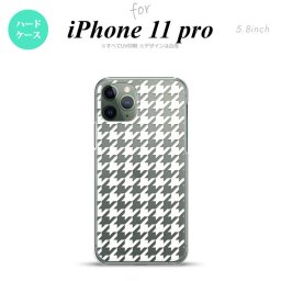 iPhone11Pro iPhone11 Pro スマホケース ハードケース 千鳥 格子 大 白 クリア メンズ レディース nk-i11p-929