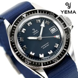 イエマ 腕時計 ブランド スーパーマン FAF サーチ＆レスキュー リ メンズ 自動巻き 機械式 限定モデル YEMA YAA22-39-GG63S ブルー フランス製
