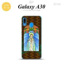 SCV43 Galaxy A30 SCV43 スマホケース ソフト カバー マリア様 茶 nk-scv43-tp1501