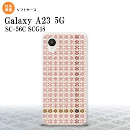 GalaxyA23 Galaxy A23 スマホケース 背面ケースソフトケース 花十時 シック 茶 2022年 10月発売 nk-a23-tp1352