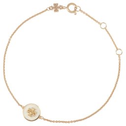 トリーバーチ Tory Burch 90284 700 キラ エナメル チェーン ブレスレット ダブルT ロゴ ゴールド アイボリー レディース アクセサリー KIRA ENAMEL CHAIN BRACELET