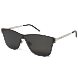 サンローラン SAINT LAURENT サングラス UVカット SL 51 MASK 002 メンズ レディース ユニセックス シルバー+グレー