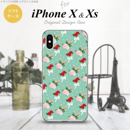 【iPhoneX】【スマホケース/スマホカバー】【アイフォンX】iPhoneX スマホケース カバー アイフォンX 花柄・バラ（B） ターコイズ nk-ipx-tp244【メール便送料無料】