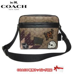 ●コラボ商品!●コーチ アウトレット COACH ショルダーバッグ F50485 PVC×レザー×キャンバス シグネチャー KEITH HARING キース・ヘリング パッチワーク チャールズ カメラバッグ 斜め掛け QBTN2(タン) 【メンズ】【RCP】【楽天カード分割】