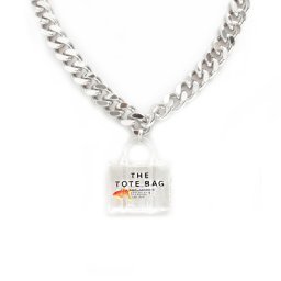 マークジェイコブス MARC JACOBS ネックレス CLEAR MINI ICON TOTE BAG GOLDFISH NECKLACE 2P4JNC001J24-042 金魚 totebagチャーム レディース クリア シルバー