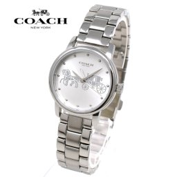 COACH コーチ 腕時計 GRAND グランド 14502975 レディース 28mm シルバー 海外正規品 ラッピング無料可