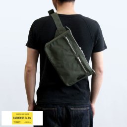BAGWORKS ボディバッグ WAREHOUSEMAN M 帆布キャンバス/日本製/おしゃれ/コンパクト/
