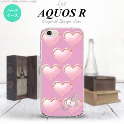 【SH03J】【スマホケース/スマホカバー】【アクオス R】SH03J スマホケース AQUOS R ケース アクオス R イニシャル ハート（C） ピンク nk-sh03j-174ini【メール便送料無料】