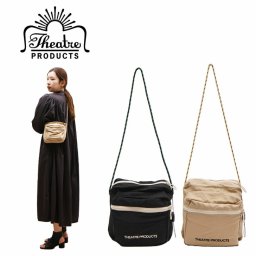 【正規取扱店】THEATRE PRODUCTS シアタープロダクツ スクエアショルダーバッグ BL210399 ショルダー 肩掛け アウトドア レディース オールシーズン ブラック ベージュ SNS 人気 おでかけ おしゃれ かわいい プレゼント 誕生日 お返し お揃い