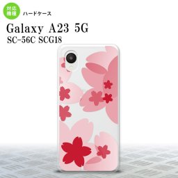 GalaxyA23 Galaxy A23 スマホケース 背面ケース ハードケース 花柄 サクラ A 赤 2022年 10月発売 nk-a23-052